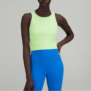 Lululemon Power Pivot Ribbed Tank Top - Scream Green Light